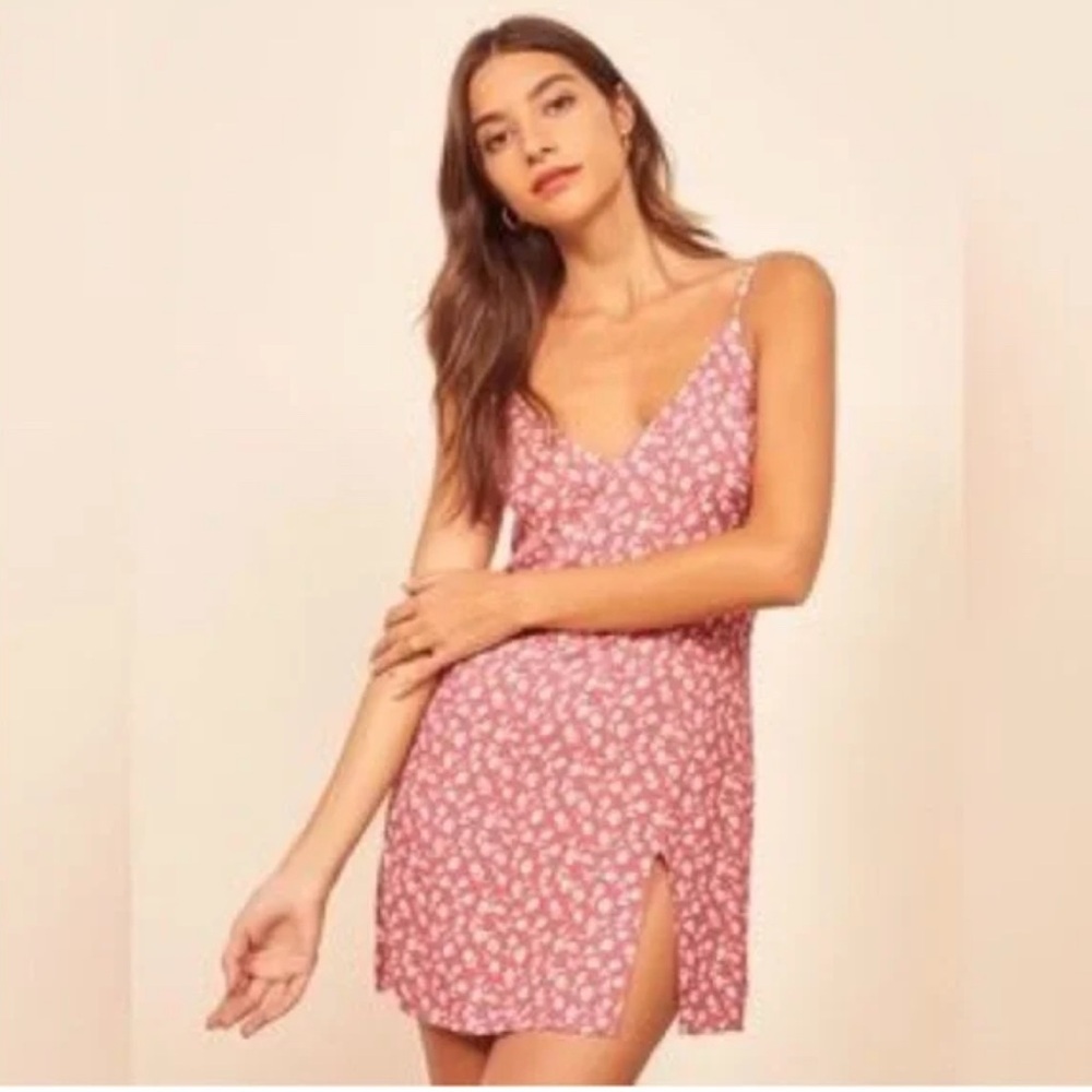 Reformation Marlowe Tulip Print Mini Slip Dress